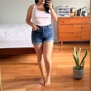 🐝SOLD🐝 Express High Waist Denim Shorts - Blue